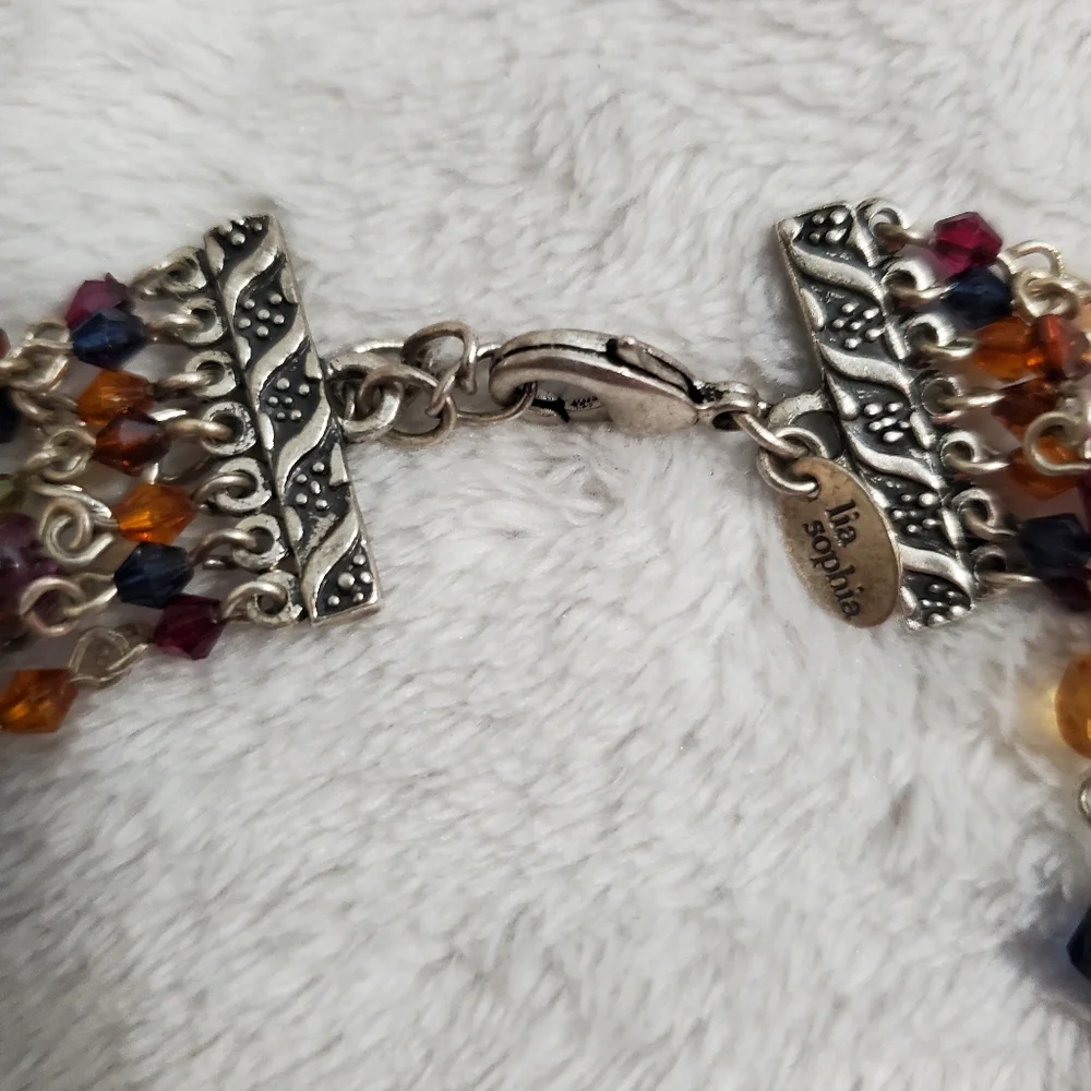Lia Sophia Multistrand Beaded Necklace Retired